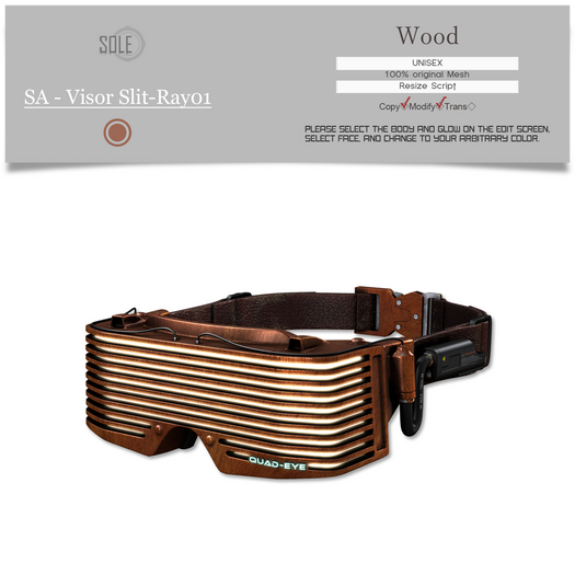 :::SOLE::: SA - Visor Slit-Ray01(Wood)