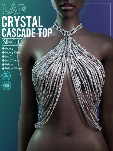 Crystal Cascade Top by LAP (White)