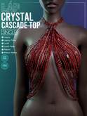 Crystal Cascade Top by LAP (Red)