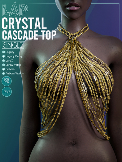 Crystal Cascade Top by LAP (Gold)
