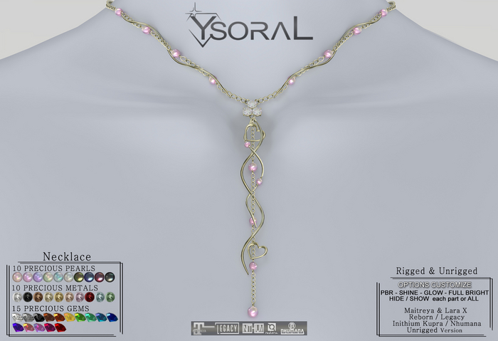 ~~ YsoraL ~~ .: Necklace Lyla :.(Rigged & Unrigged) 
