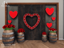 Meira Rustic Love Wall - Black