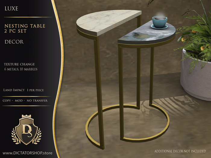 [Ds] Luxe - Nesting Table 2pc Set