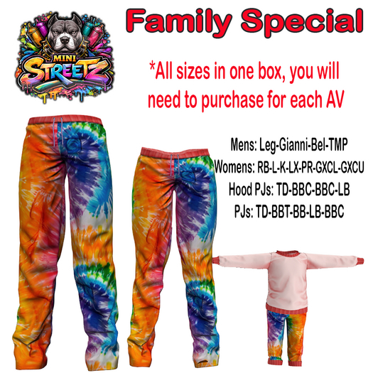 :::MS::: Tie Dye 4  PJS All sizes