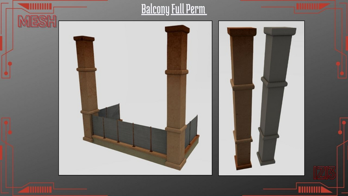 Balcony Full Perm  2 elements