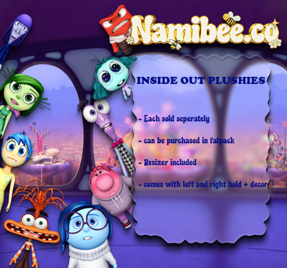 " NAMIBEE.CO  "INSIDE OUT FEAR PLUSHIE " UNPACKER