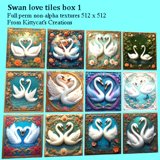 Swan love tiles 1 box