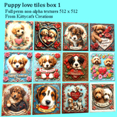 Puppy love tiles 1 box