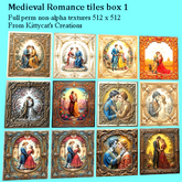 Medieval romance tiles 1 box