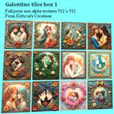 Galentine tiles 1 box