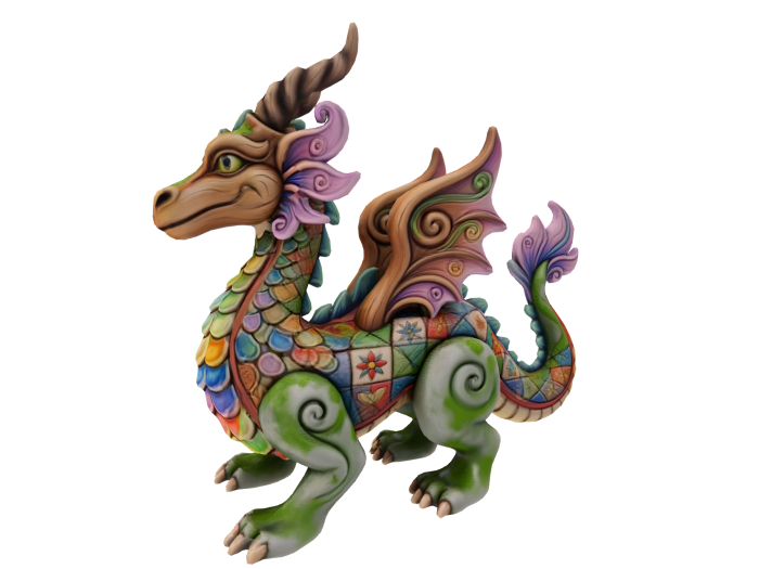 HB: Colorful Carved Dragon FuLL PERM