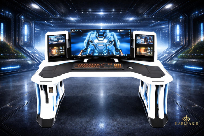 Futuristic Command Control Gaming Station