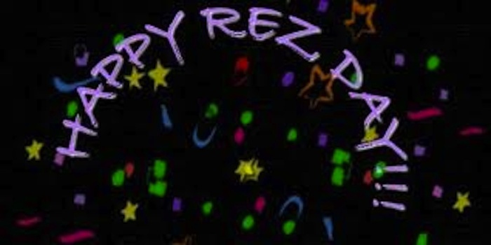 Happy Rez Day Banner - Black Background