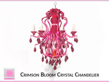 Crimson Bloom Crystal Chandelier