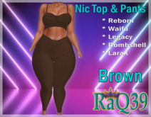 [R39] Nic Top & Pants-Brown