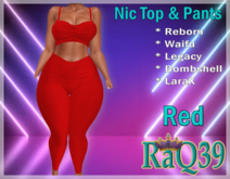 [R39] Nic Top & Pants-Red
