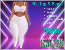[R39] Nic Top & Pants-White