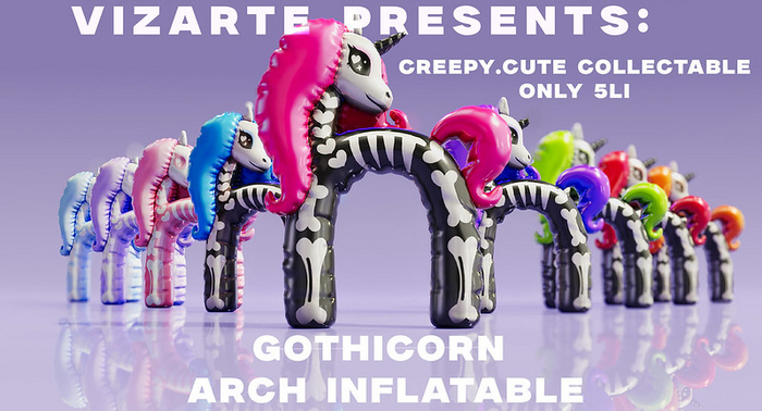 Vizarte. Gothicorn Arch Inflatable-Red