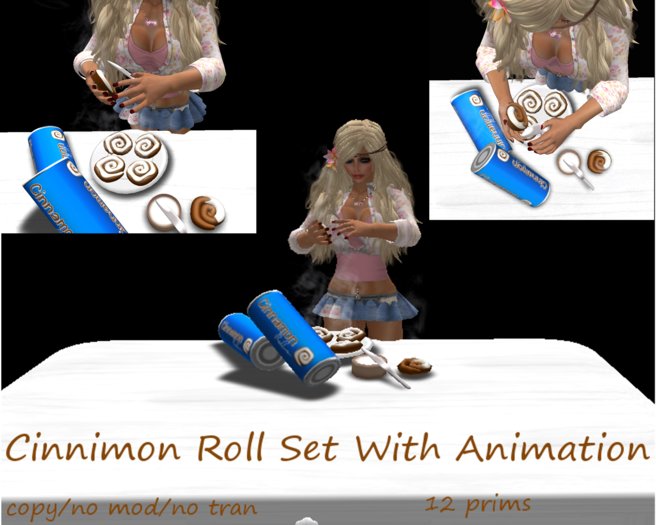 Cinnamon Roll Set with animation