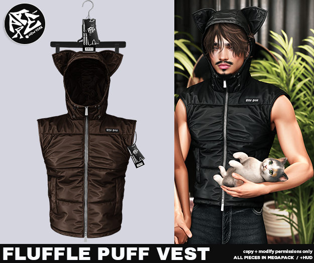 Pare.Fluffle Vest - Brown