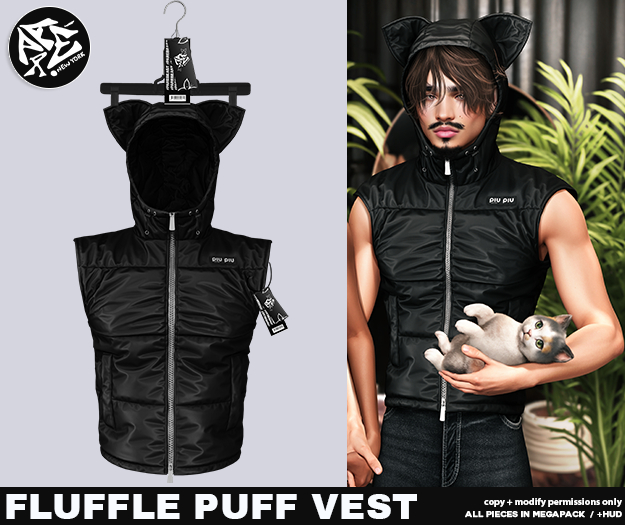 Pare.Fluffle Vest - Onyx