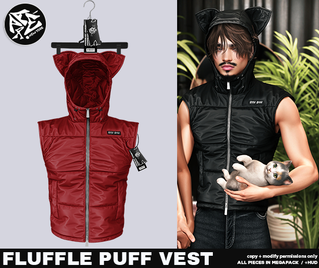 Pare.Fluffle Vest - Red