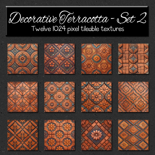 *Wallflowers* Decorative Terracotta - Set 2