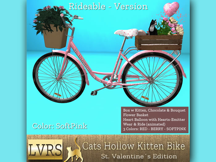 [LVRS] Cats Hollow Kitten Bike St. Valentine SOFTPINK RIDEABLE