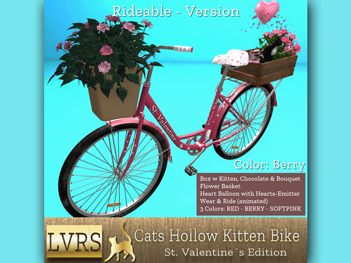 [LVRS] Cats Hollow Kitten Bike St. Valentine BERRY RIDEABLE