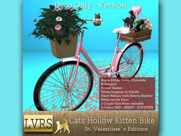 [LVRS] Cats Hollow Kitten Bike St. Valentine SOFTPINK DECO
