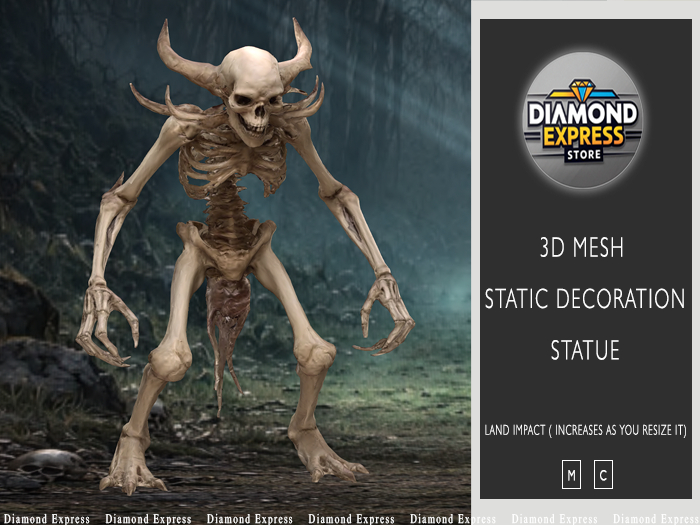 {DE} Horned Skeleton - 3D Mesh