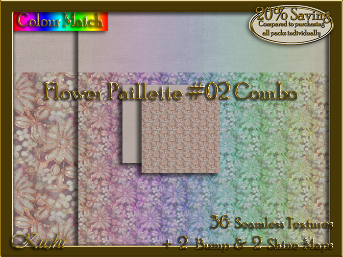 Flower Paillette #02 COMBO Texture Bundle
