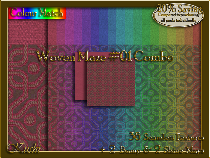 Woven Maze #01 COMBO Texture Bundle