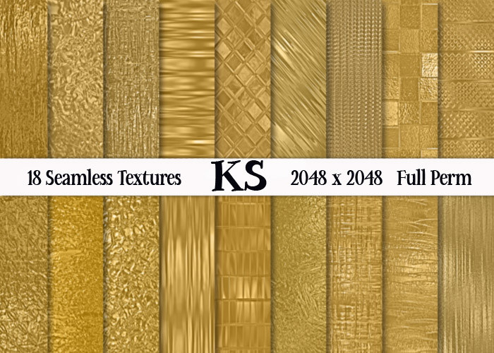 Second Life Marketplace - METALLIC GOLD TEXTURES FULL PERM