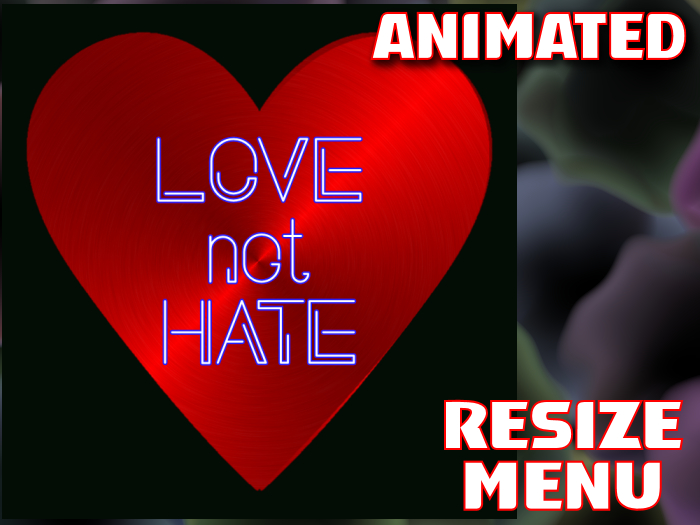  ★★★★★~ LOVE not HATE - Animated Neon