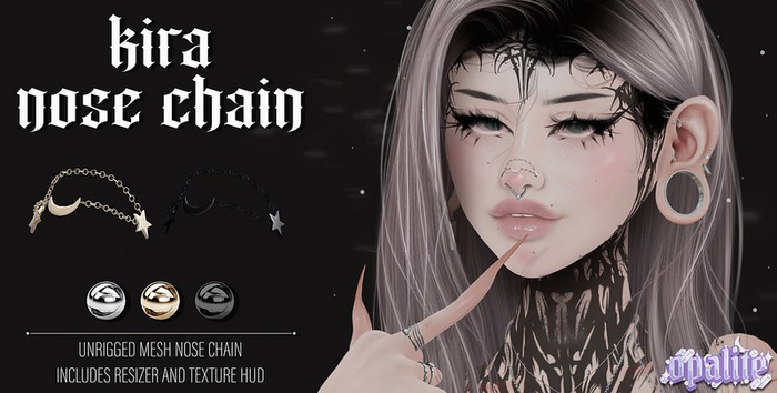 .:opalite:. Kira Nose Chain