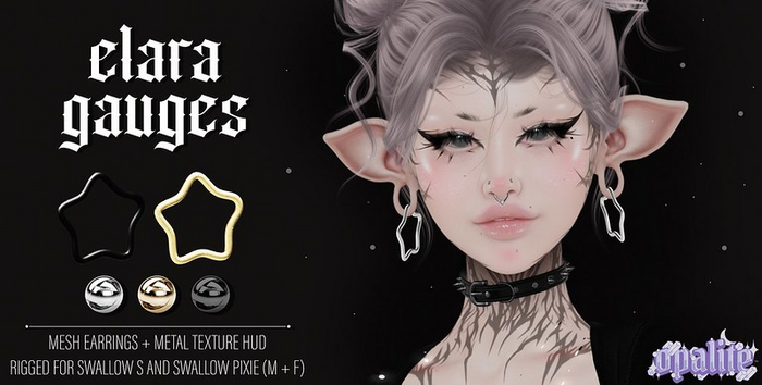 .:opalite:. Elara Gauges (swallow s + pixie s ) (m+f)