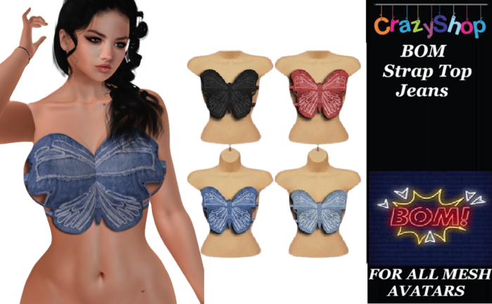 BOM Strap Top Jeans