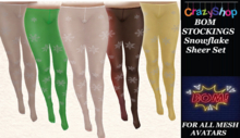 BOM STOCKINGS - Snowflake Sheer Set