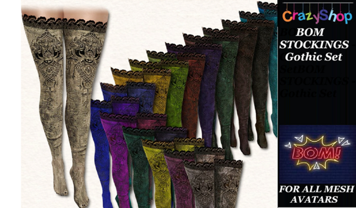 BOM STOCKINGS - Gothic Set