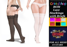 BOM Lace Stockings with Briefs