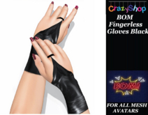 BOM Fingerless Gloves Black