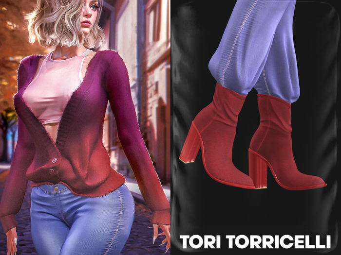 TORI TORRICELLI // Sable Boots // Red