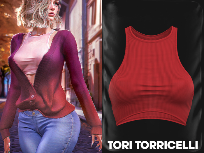 TORI TORRICELLI // Sable Tank Top // Red