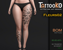 [TattooKO] Tattoo Fleurs02
