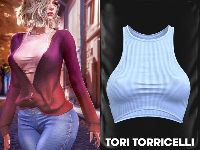 TORI TORRICELLI // Sable Tank Top // BabyBlue
