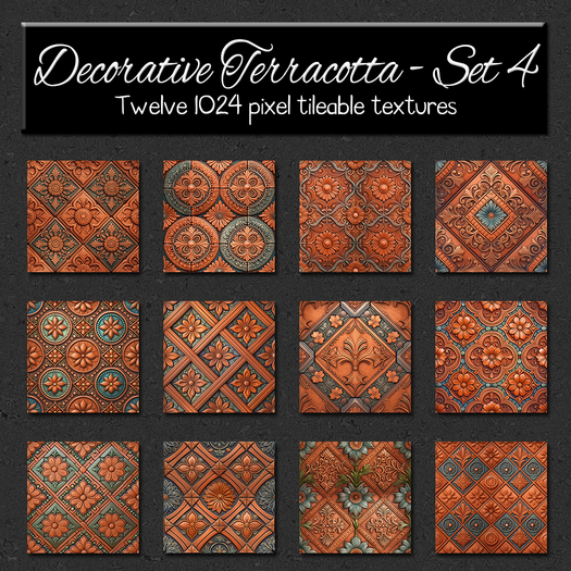 *Wallflowers* Decorative Terracotta - Set 4