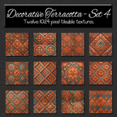 *Wallflowers* Decorative Terracotta - Set 4