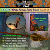 Witchy Magical Flying Broom