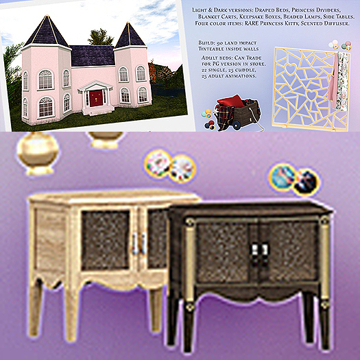{moss&mink} Modern Princess - Side Table (Dark)
